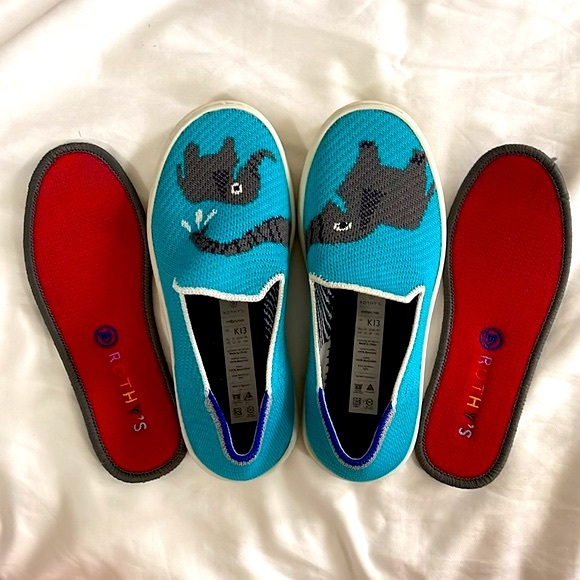 Rothy's Kids Slip-On Sneaker Elephant Bathtime Limited Edition Unisex Kids Sz 13 - Picture 3 of 5